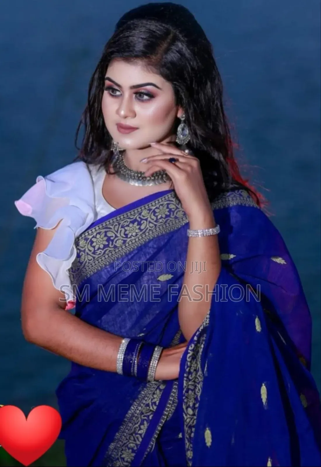 ধুপিয়ান শাড়ি সাথে ব্লাউজ পিস