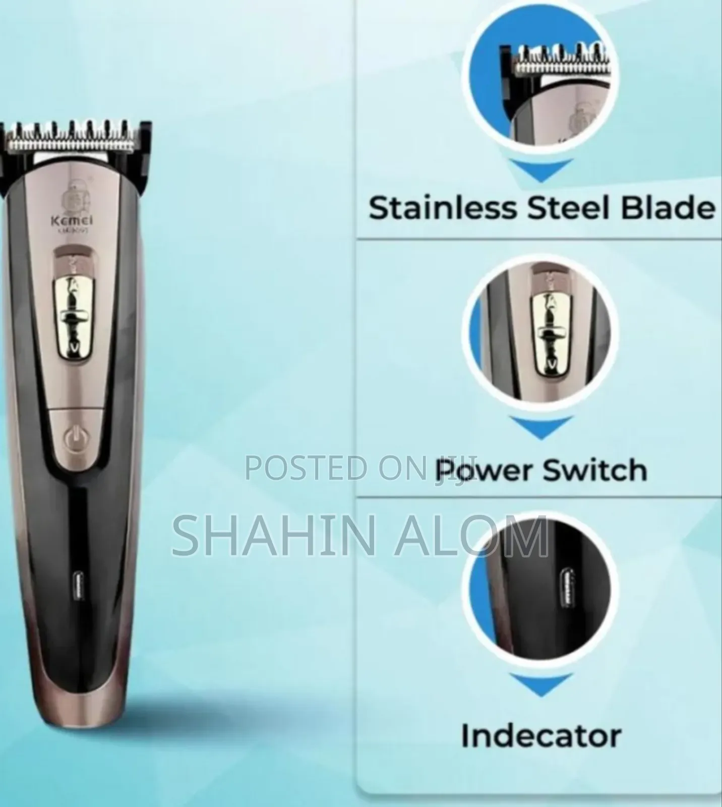 Kemei Km-9050 Rechargeable Hair Trimmer