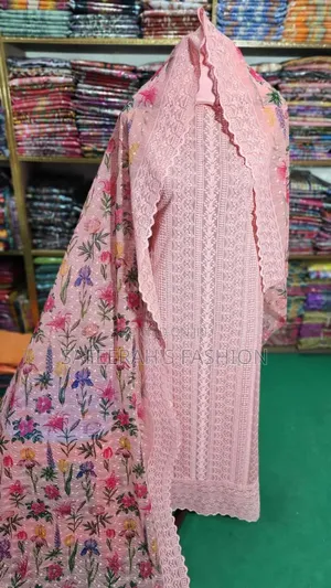 Photo - গোল্ড জর্জেট এর উপর সিকোয়েন্সের কাজ করা থ্রি পিস R