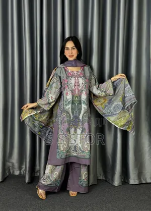 Digital Print Three Piece New Collection for Girls
