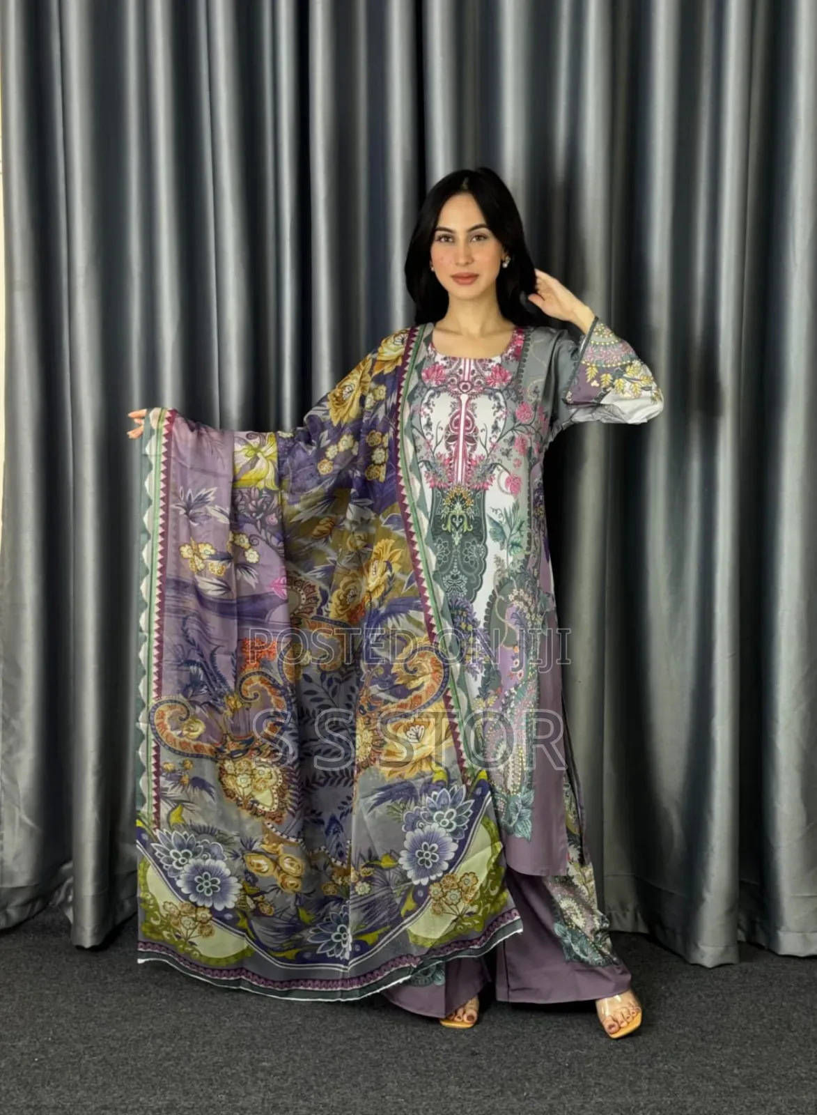 Digital Print Three Piece New Collection for Girls