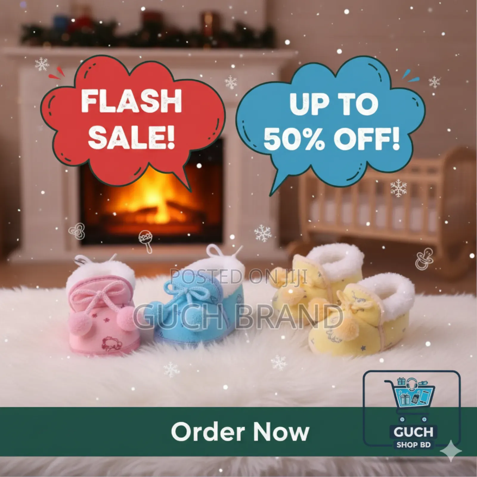 ​ Guch Shop Bd থেকে সোনামণির জন্য উষ্ণ ও আদুরে Winter Baby Booties!
