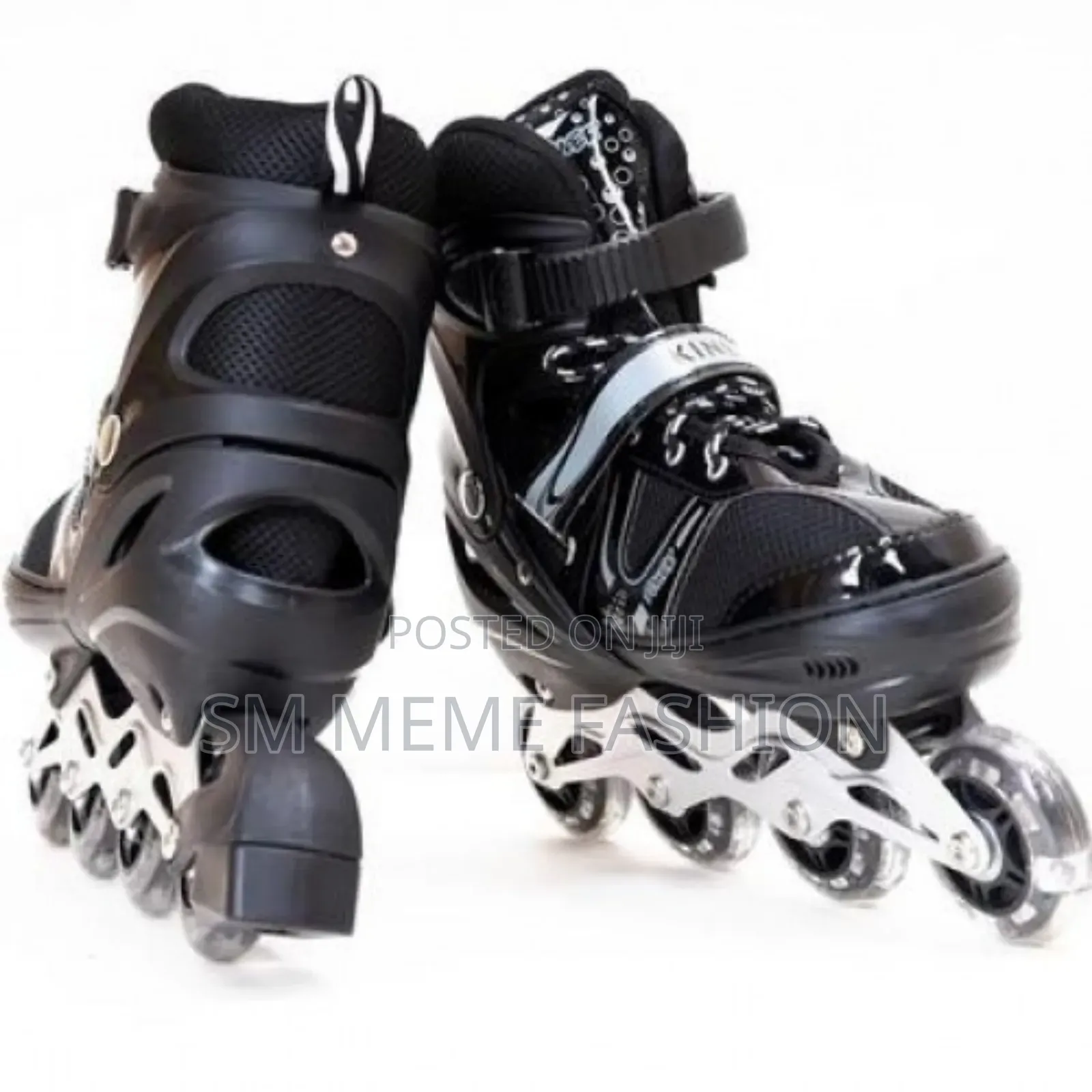 Inline Roller Skates Shoes Black White -1 Pair- Size (34-38) Best