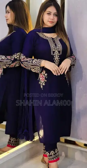 Ready Embroidered Three-Piece Set