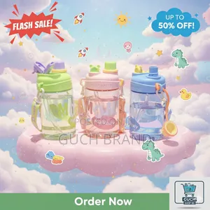 হ্যাপি থিম! বাচ্চাদের জন্য ডুয়াল মুখ ওয়াটার বোতল!