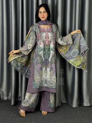 Photo - Digital Print Three Piece Fabrics: Dubai Silk