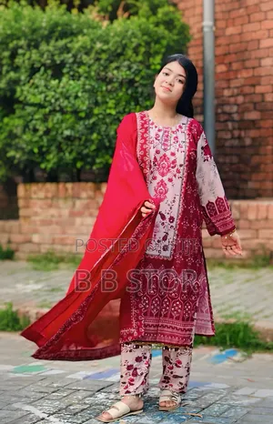 Photo - Dubai Silk Three Piece মিরর ওয়ার্ক করা ফুল বডিতে