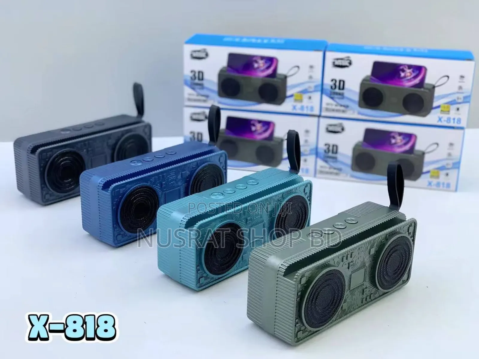 X-818 Portable Wireless Bluetooth Speaker Dual Speakers
Code : 11432
