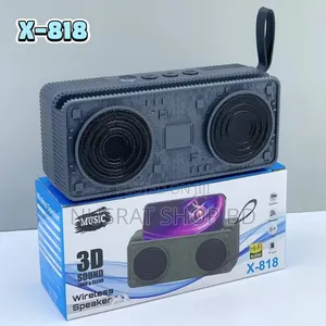 X-818 Portable Wireless Bluetooth Speaker Dual Speakers
Code : 11432