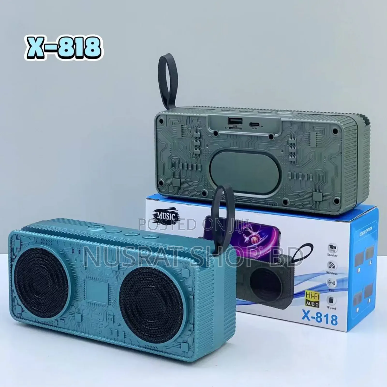 X-818 Portable Wireless Bluetooth Speaker Dual Speakers
Code : 11432