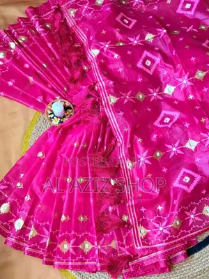 Photo - হাফ সিল্ক স্কিন প্রিন্ট এর শাড়ি 
ব্লাউজ পিচ সহ