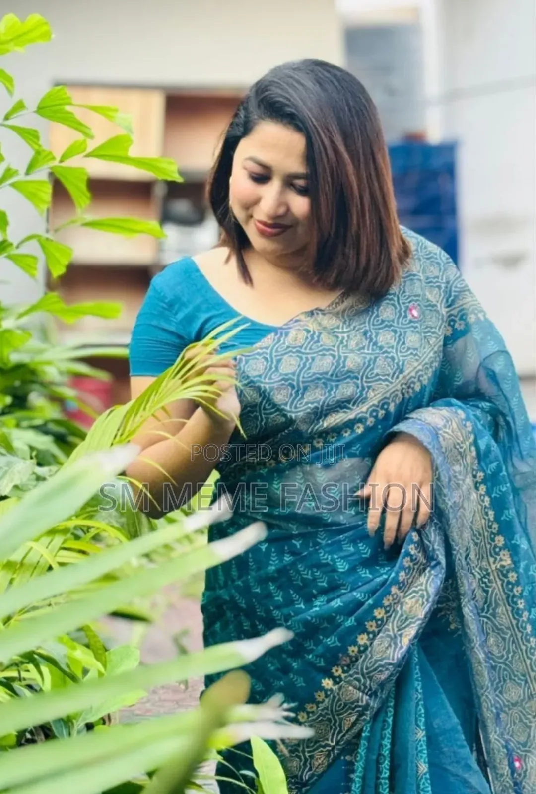 Block Print Sharee With Blouse Piece