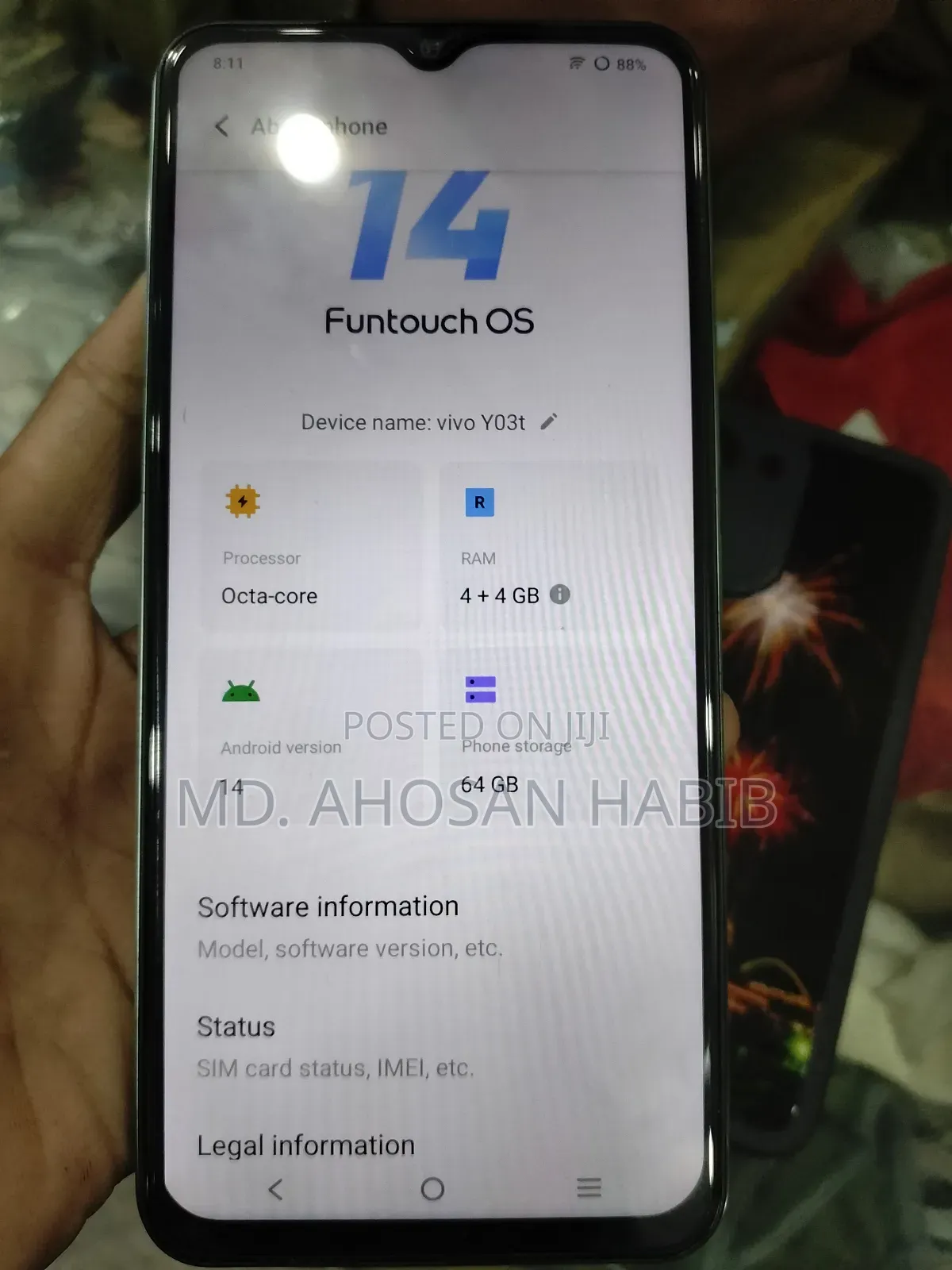 Vivo Y02t 64 GB Orange