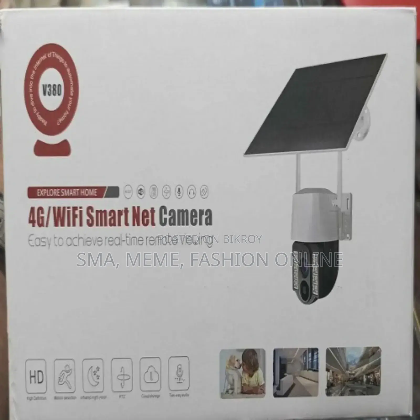 V380 4g Sim-Supported Solar PTZ Ip Camera