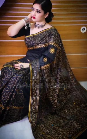 Block Print Reshmi Silk Sharee