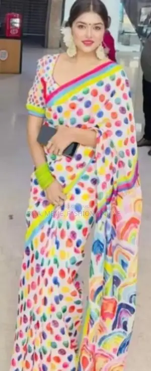 হাফ সিল্ক শাড়ী উইথ ব্লাউজ পিস