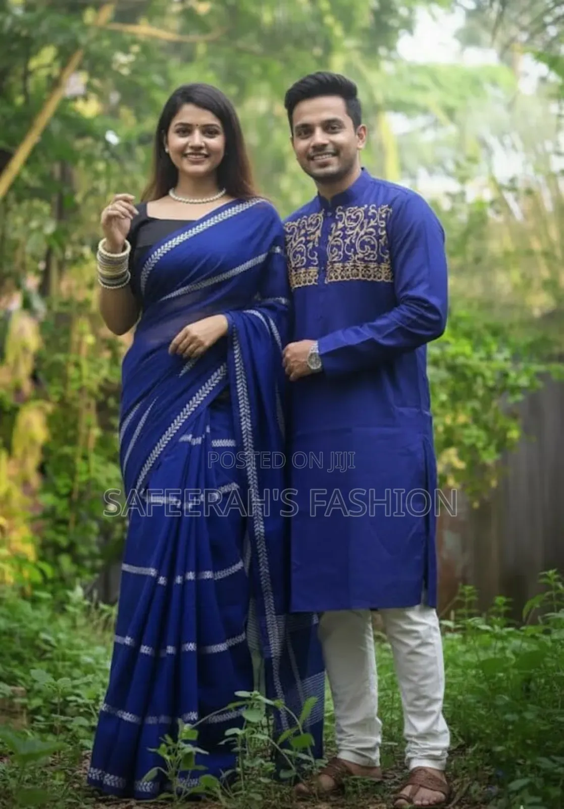 হাফ সিল্ক শাড়ি পাঞ্জাবি কাপড় সেট R