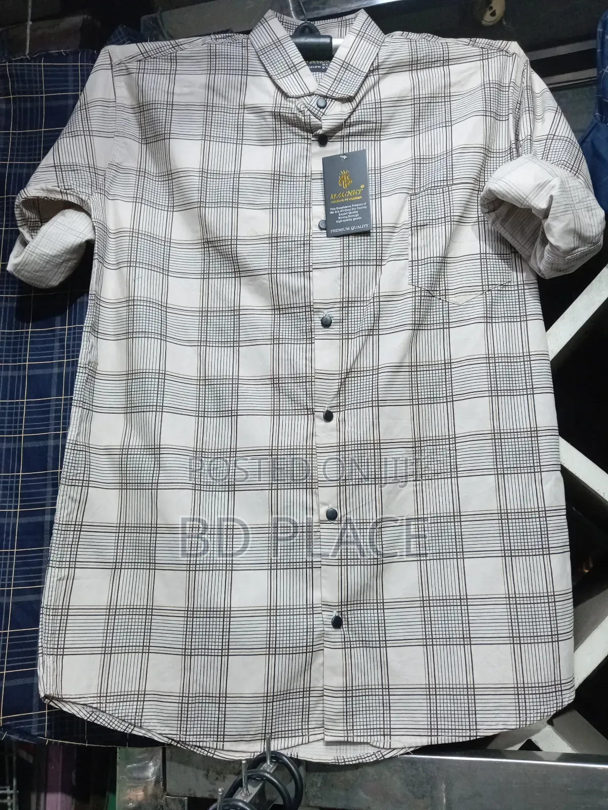 Pure Cotton Full Sleeve Check Print Shirt for Men's