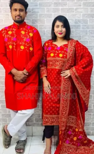 Panjabi Three Piece Couple Set