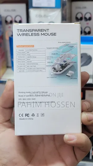 Transparent Magnetic Crystal Wireless Mouse