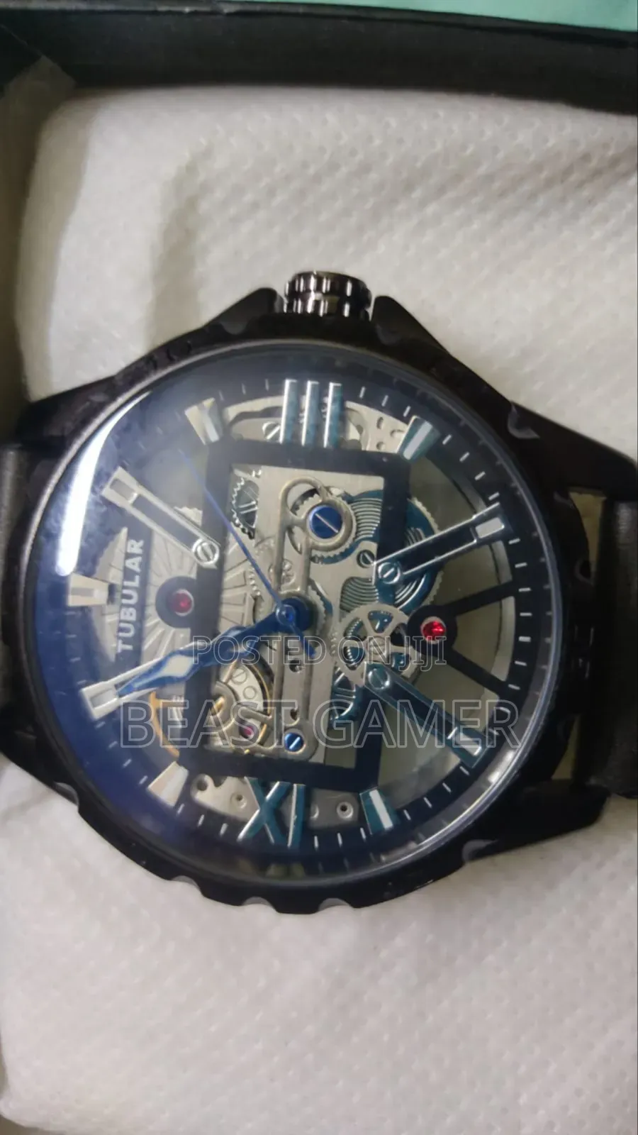 Tubular Classic Skeleton Automatic Watch — Black Strap