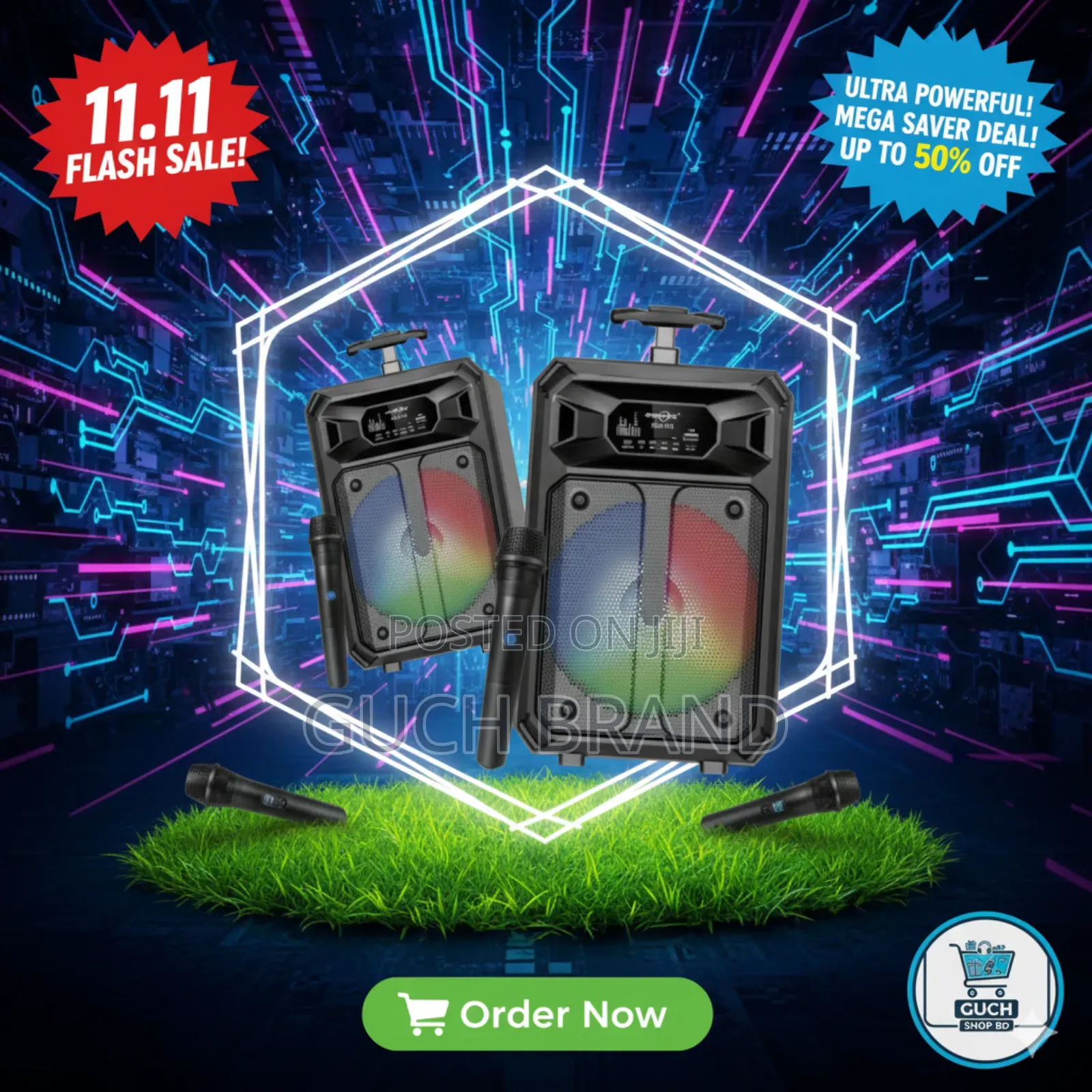 Greatnice GTS-2176: ৮ ইঞ্চি ব্লুটুথ স্পিকার, মাইকসহ!