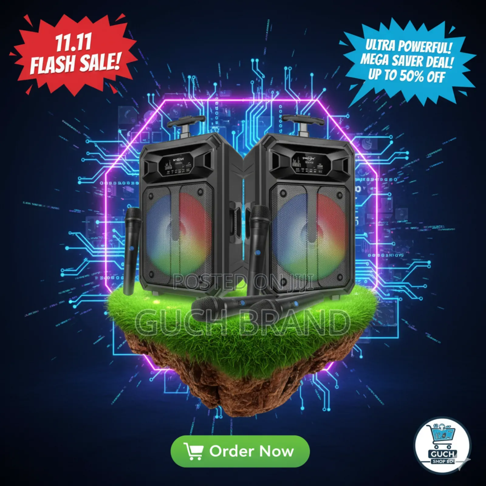 Greatnice GTS-2176: ৮ ইঞ্চি ব্লুটুথ স্পিকার, মাইকসহ!