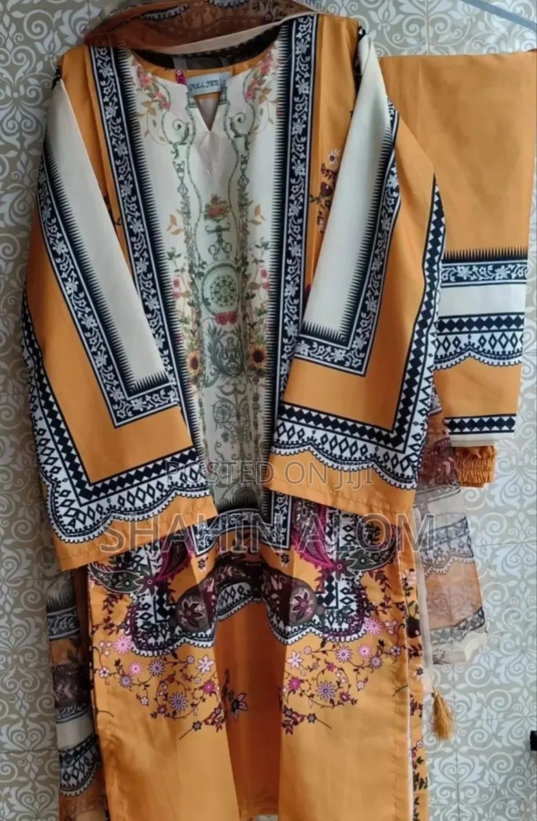 Ready Made Pure Dubai Silk Digital Print Three Piece