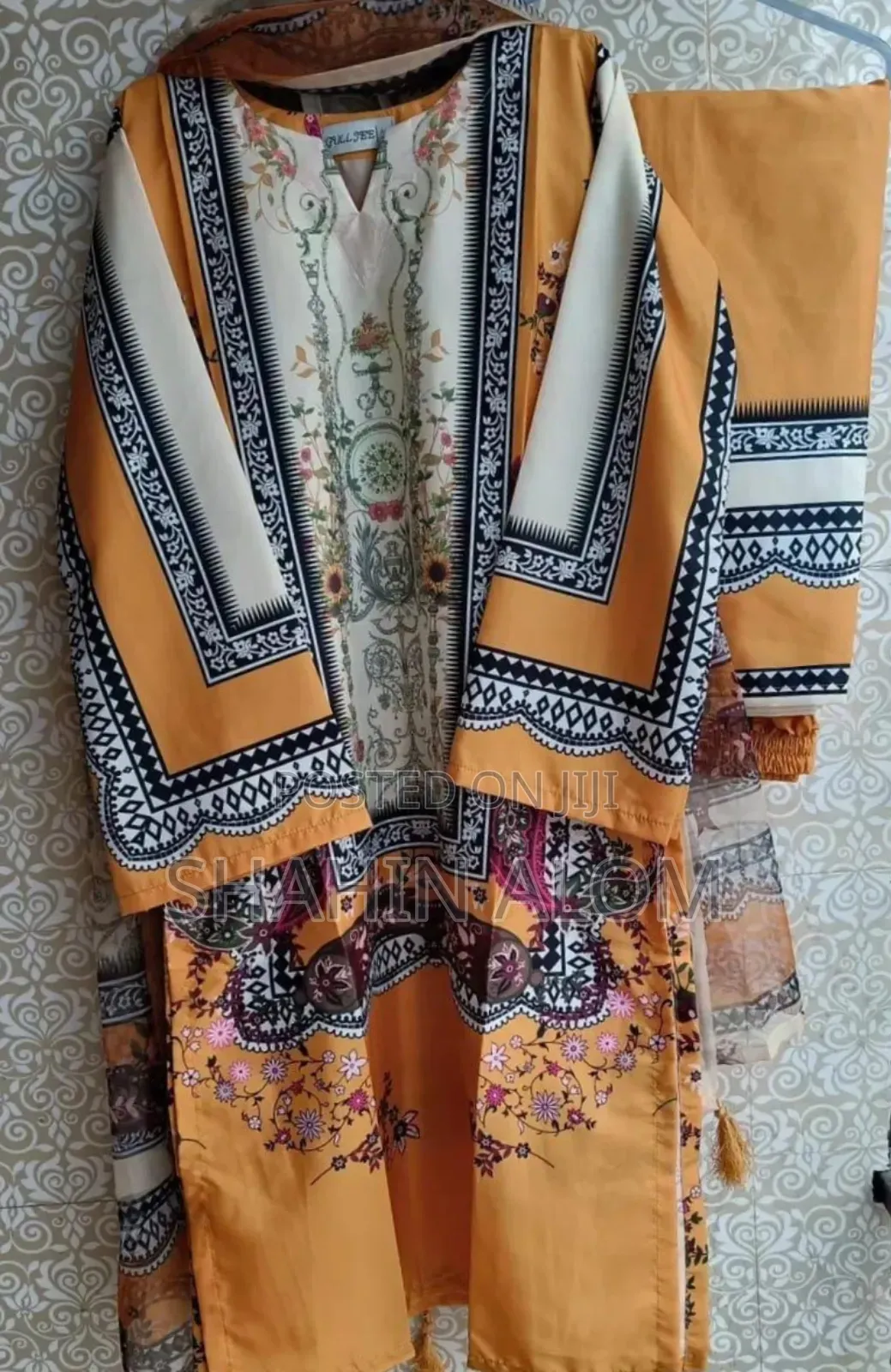 Ready Made Pure Dubai Silk Digital Print Three Piece