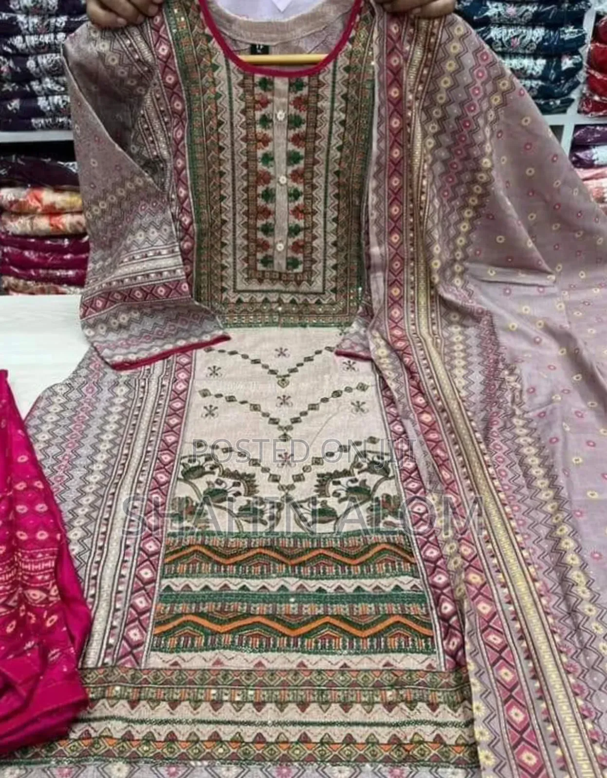 রেডিমেড কটন বুটিক থ্রি পিস