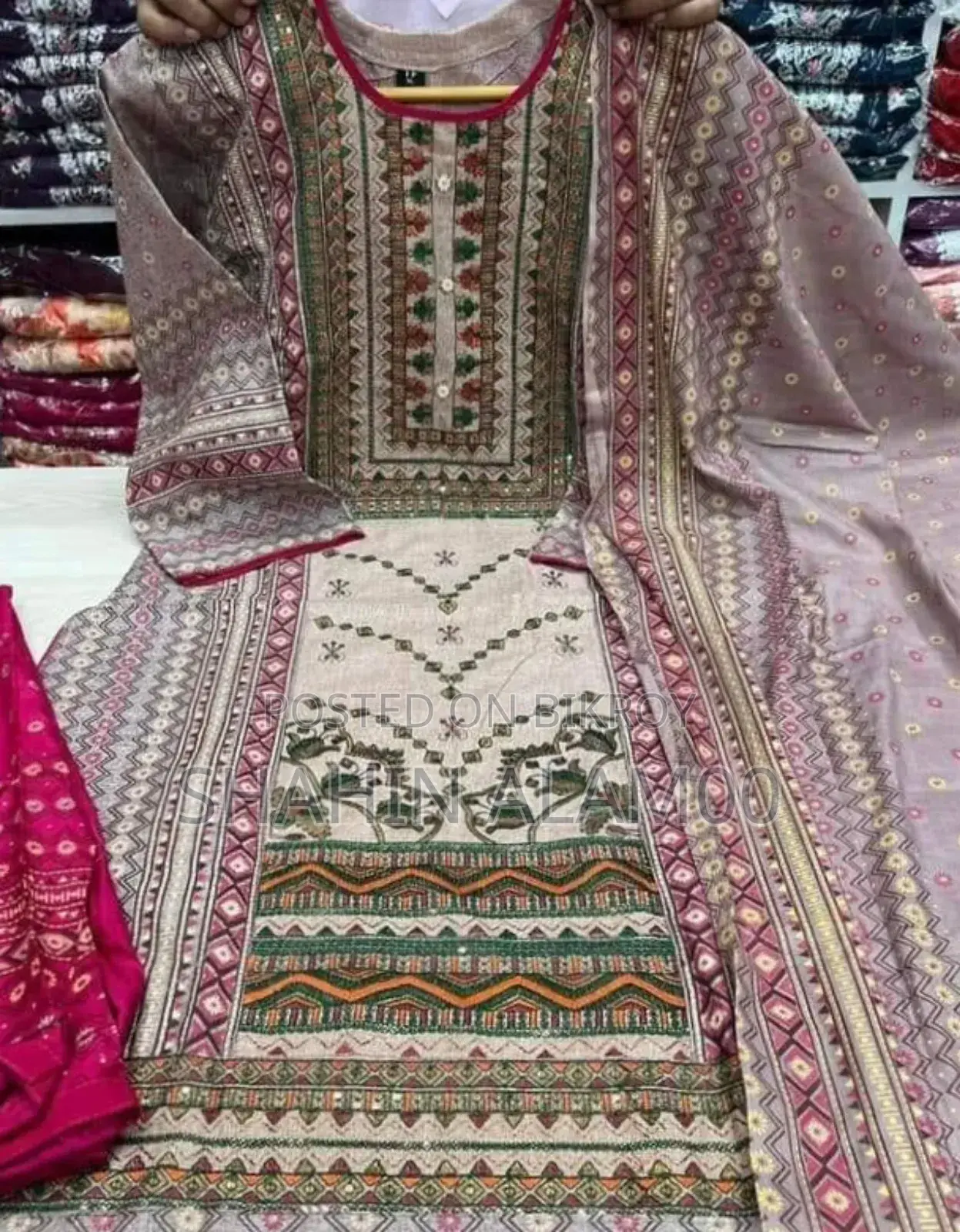 Ready-made Cotton Boutique Three Piece