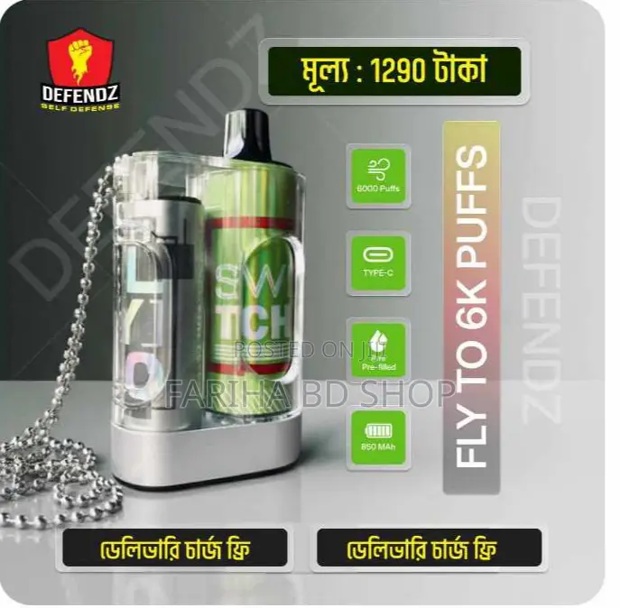 ফ্লাইটো সুইচ ৬০০০ পাফস ডিসপোজেবল পড কিট (Flyto Switch 6000 Puffs Dispo