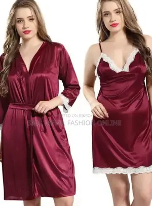 Women's Satin Night Suit Set (Top and Pajama)