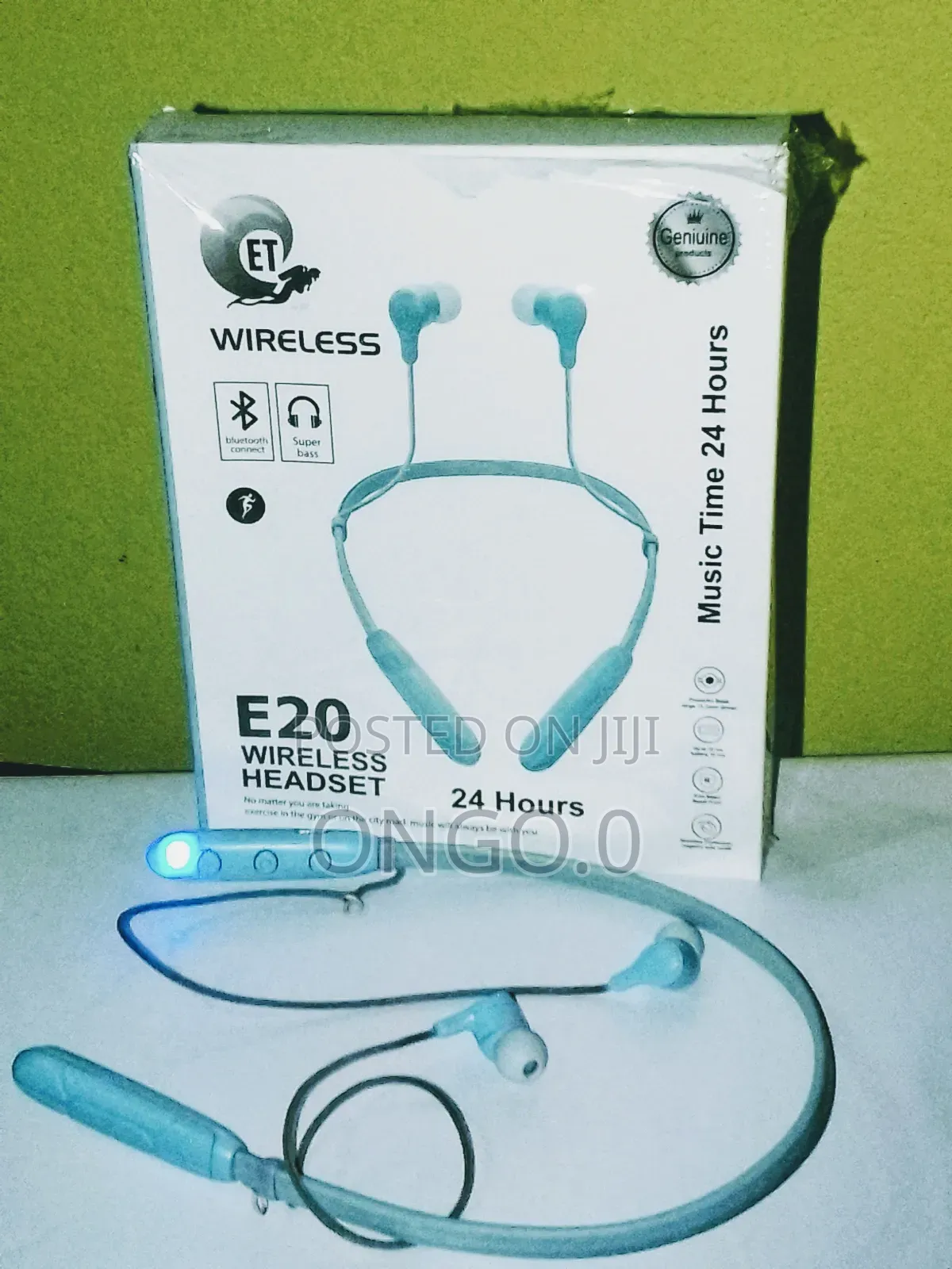 [ Code: 025 ] E20 Wireless Headset - Colour •Sky Blue • Wine Red
