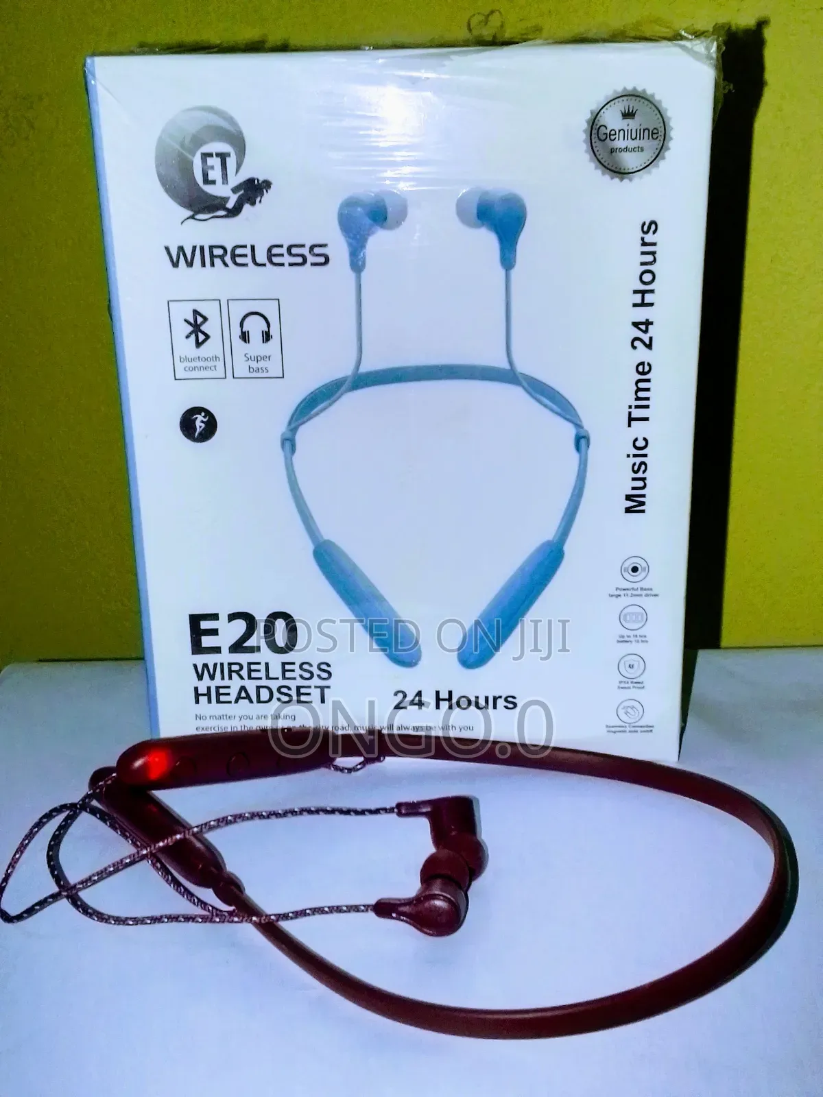 [ Code: 025 ] E20 Wireless Headset - Colour •Sky Blue • Wine Red