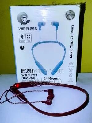 Photo - [ Code: 025 ] E20 Wireless Headset - Colour •Sky Blue • Wine Red
