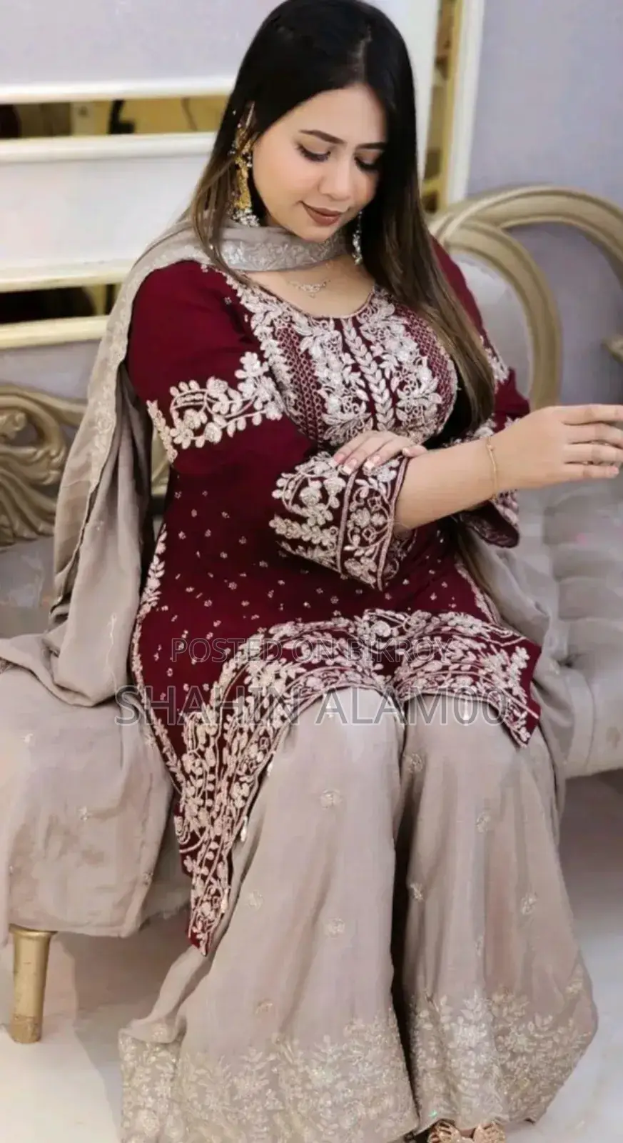 গারারা জর্জেট থ্রি-পিস