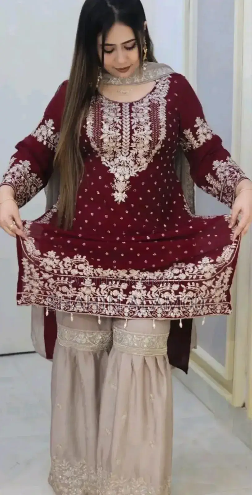 গারারা জর্জেট থ্রি-পিস