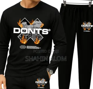 Photo - Long Sleeve Drop Shoulder Tshirt and Trouser Set