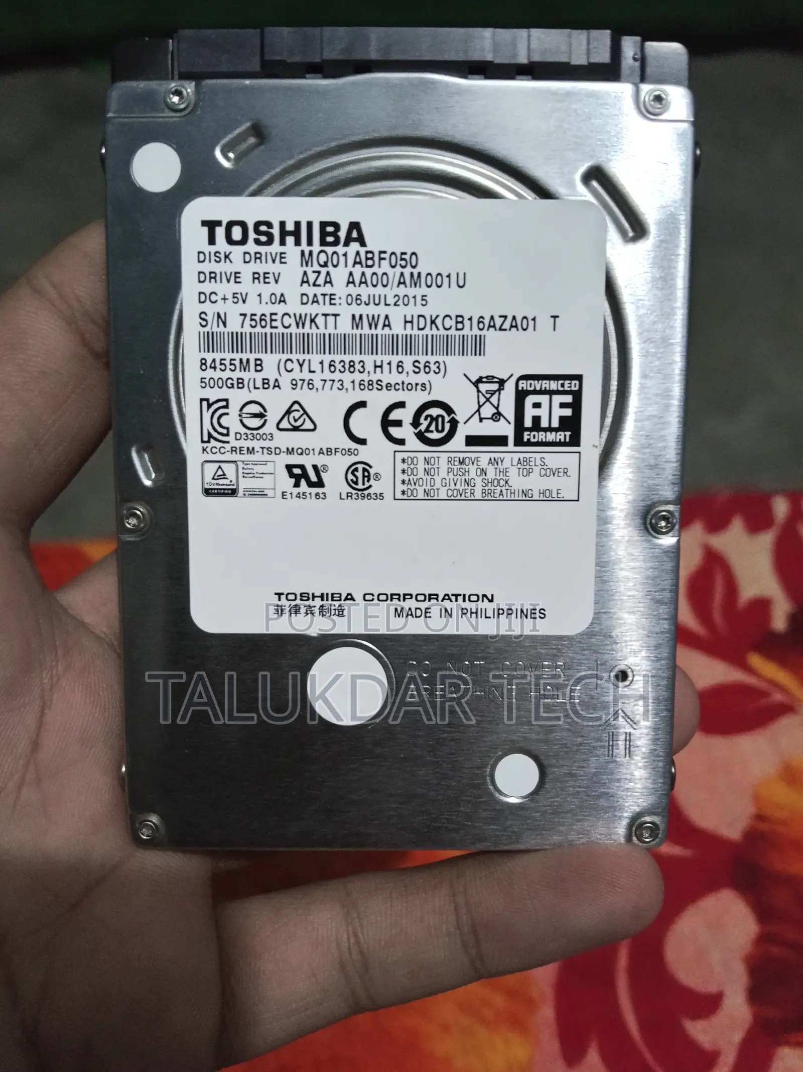 Toshiba Laptop HDD 500gb.