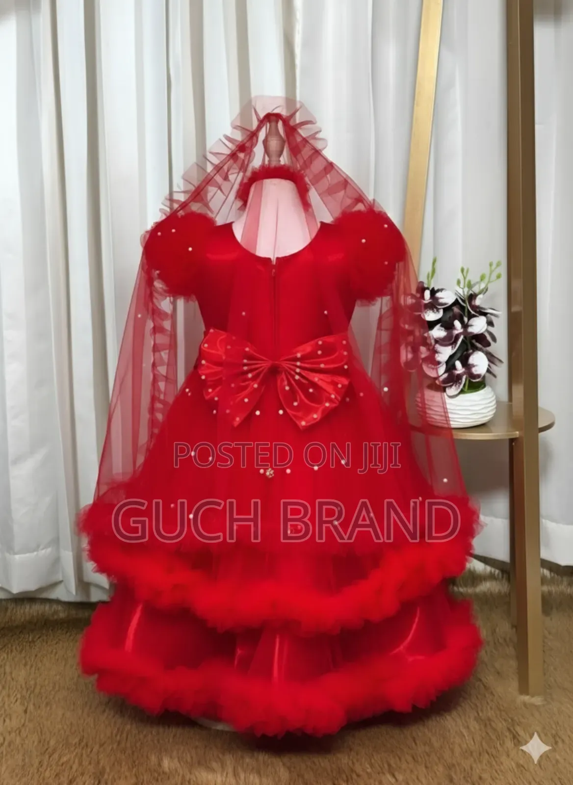 বেবি পার্টি গাউন - লাল (Baby Party Gown Red)