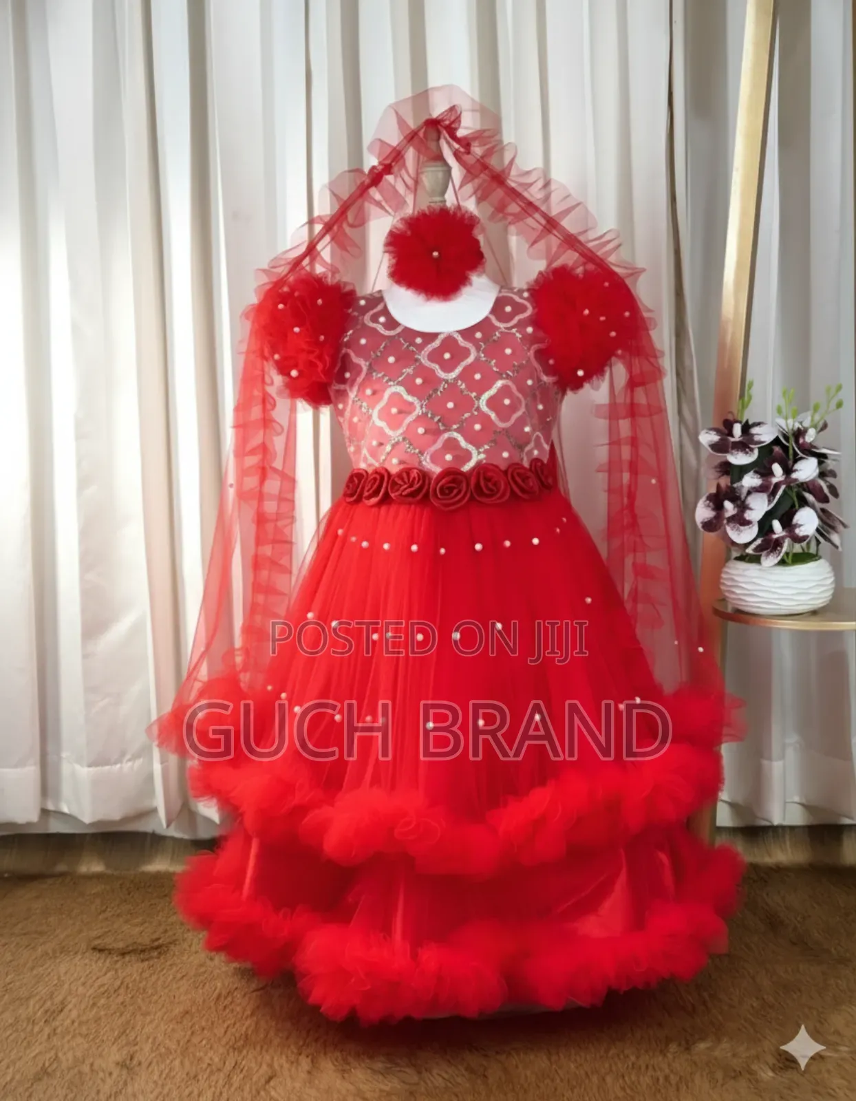 বেবি পার্টি গাউন - লাল (Baby Party Gown Red)