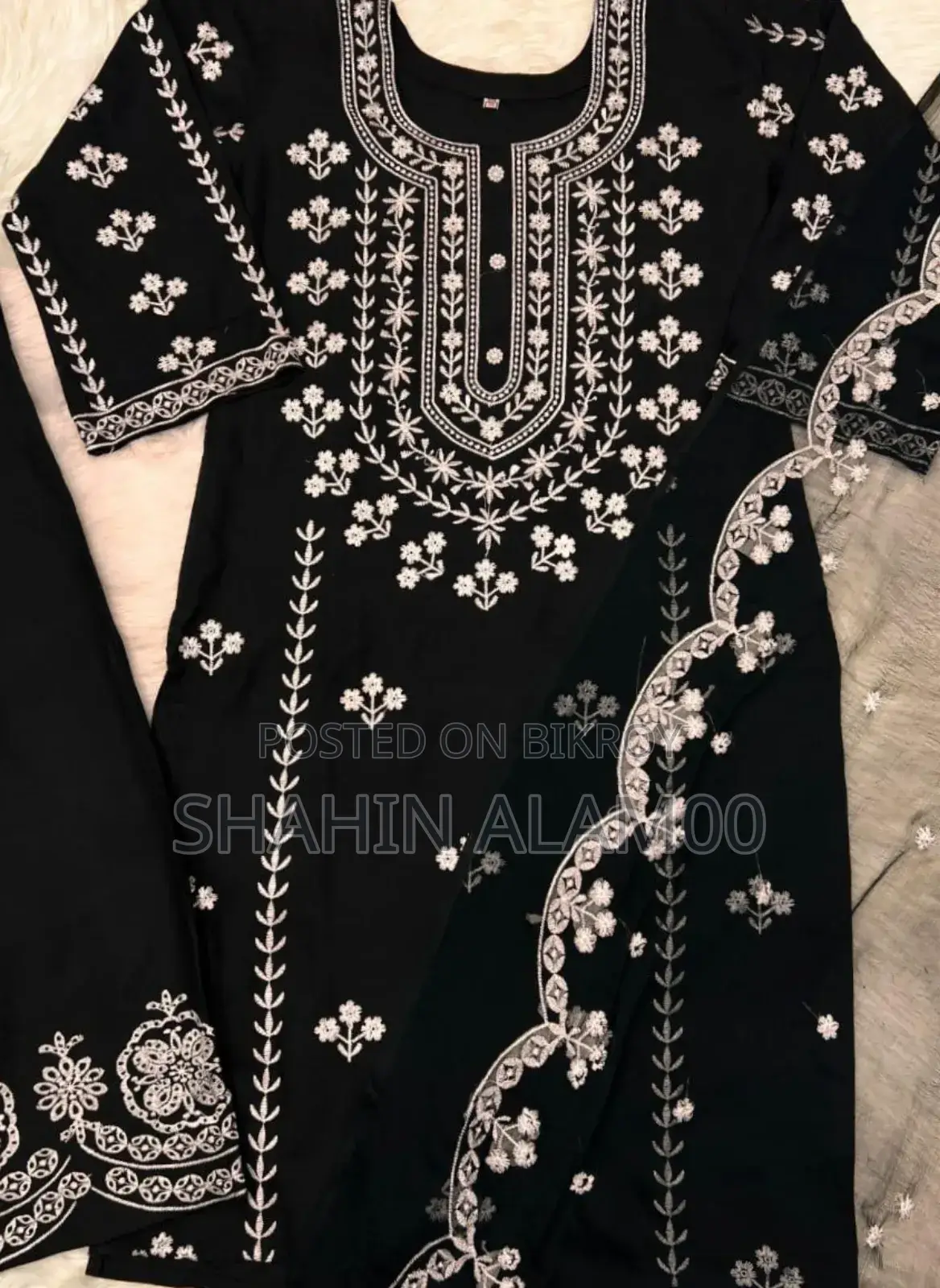 Heavy Embroidery Stitched Three-Piece