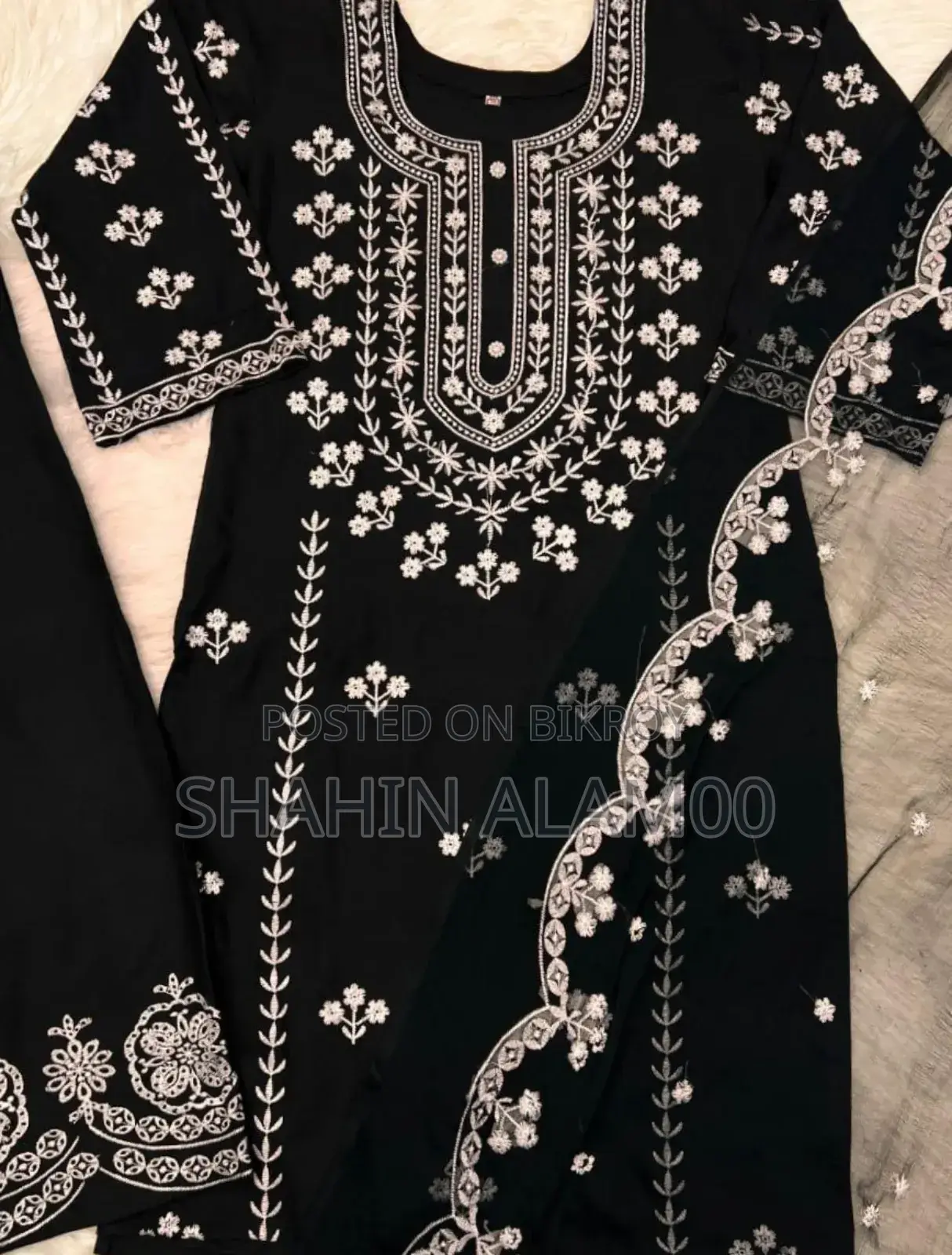 Heavy Embroidery Stitched Three-Piece