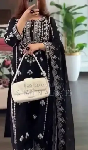 Heavy Embroidery Stitched Three-Piece