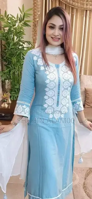 Indian Aari Embroidery Ready-made Three-Piece Set