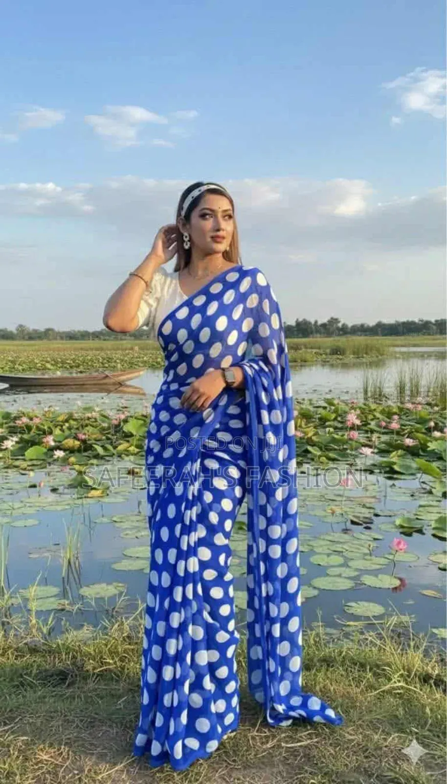 বল প্রিন্ট জর্জেট শাড়ী 
R