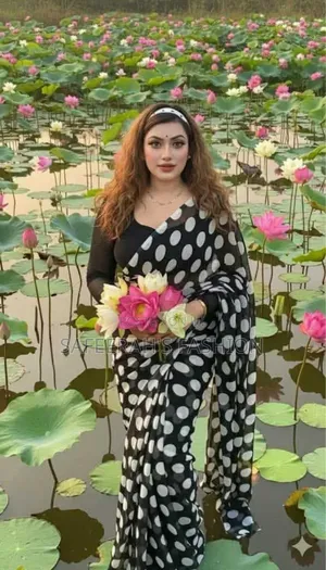 বল প্রিন্ট জর্জেট শাড়ী 
R