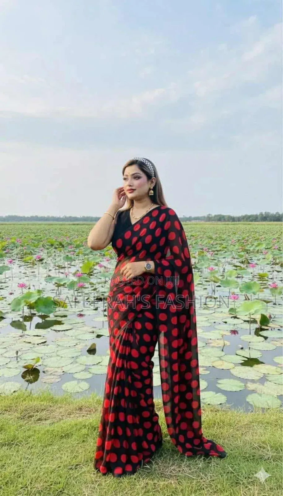 বল প্রিন্ট জর্জেট শাড়ী 
R