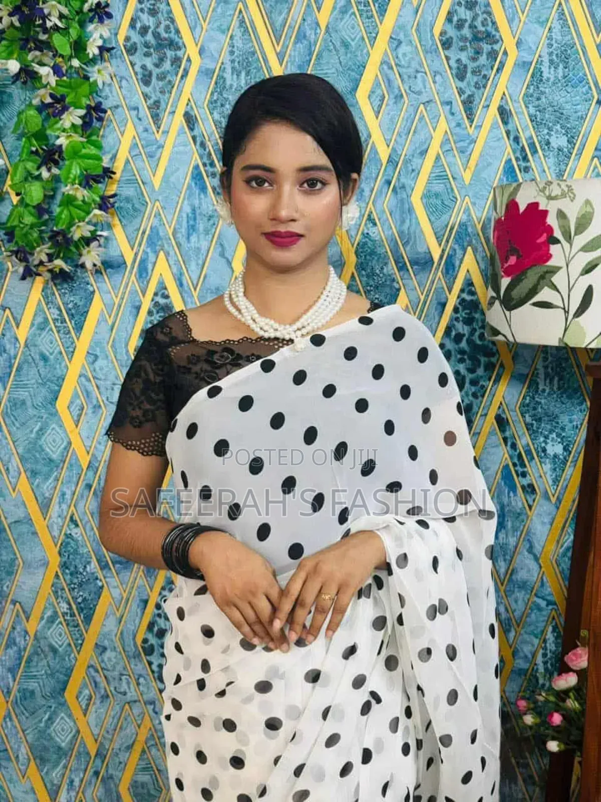 বল প্রিন্ট জর্জেট শাড়ী 
R